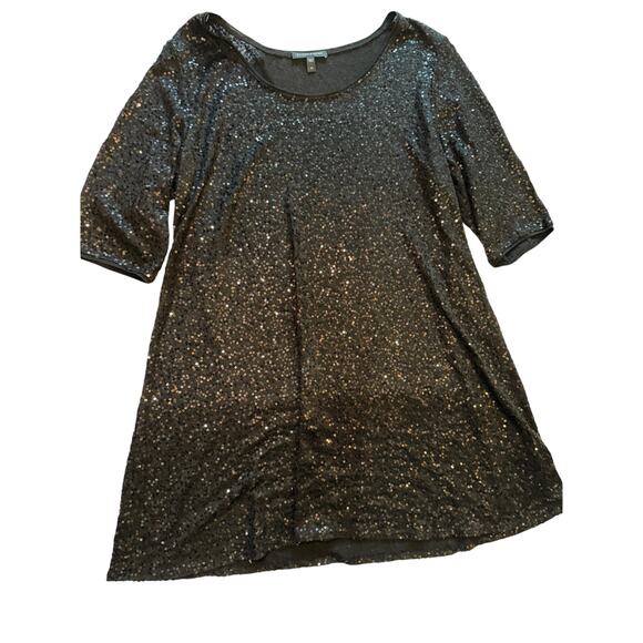 Eileen Fisher Tops - Eileen Fisher silk sequin tunic top women's medium